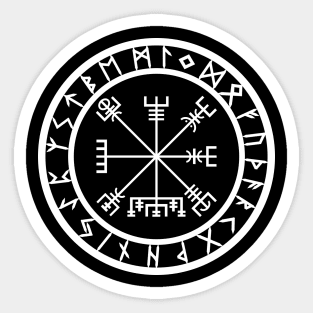 Vegvisir /// Rune Circle White Sticker